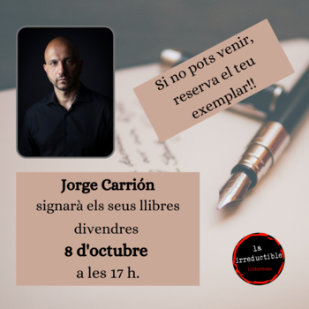Firma de libros: Jorge Carrión