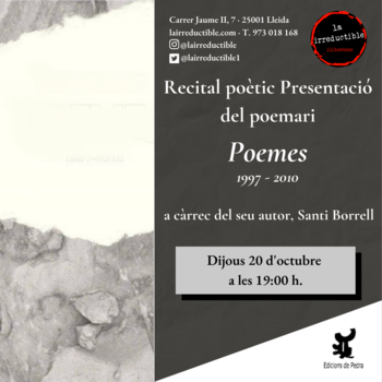 Recital poètic i presentació del poemari 